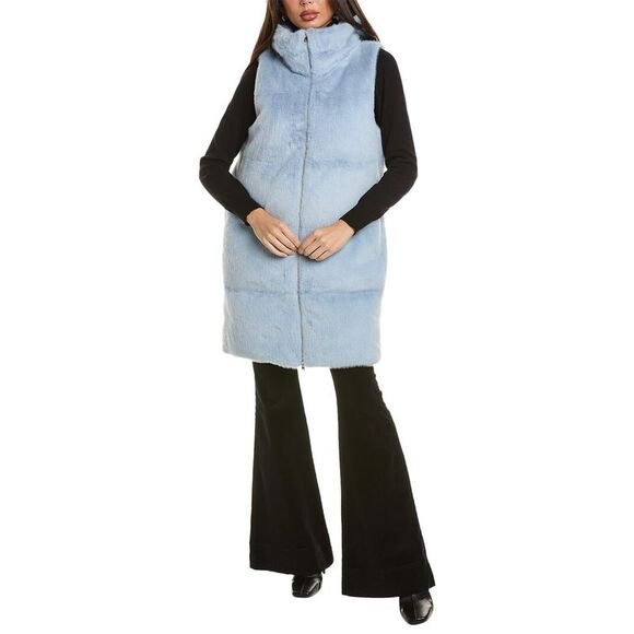 Herno Womens Lady Vest, Blue - Picture 3 of 4